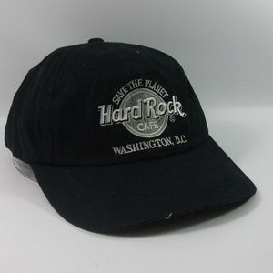 Hard Rock Cafe Washington Hat Black Snapback Cap